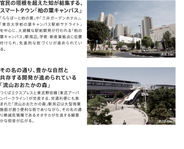 官民の垣根を超えた知が結集する、スマートタウン「柏の葉キャンパス」｜その名の通り、豊かな自然と共存する開発が進められている「流山おおたかの森」