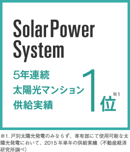 Solar Power System 4年連続太陽光マンション供給実績1位