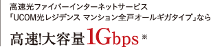 高速！大容量1Gbps