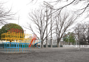 大型遊具が設置された公園下東公園