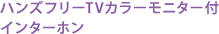 ハンズフリーTVカラーモニター付 インターホン