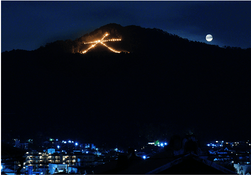 五山の送り火〈大文字）
