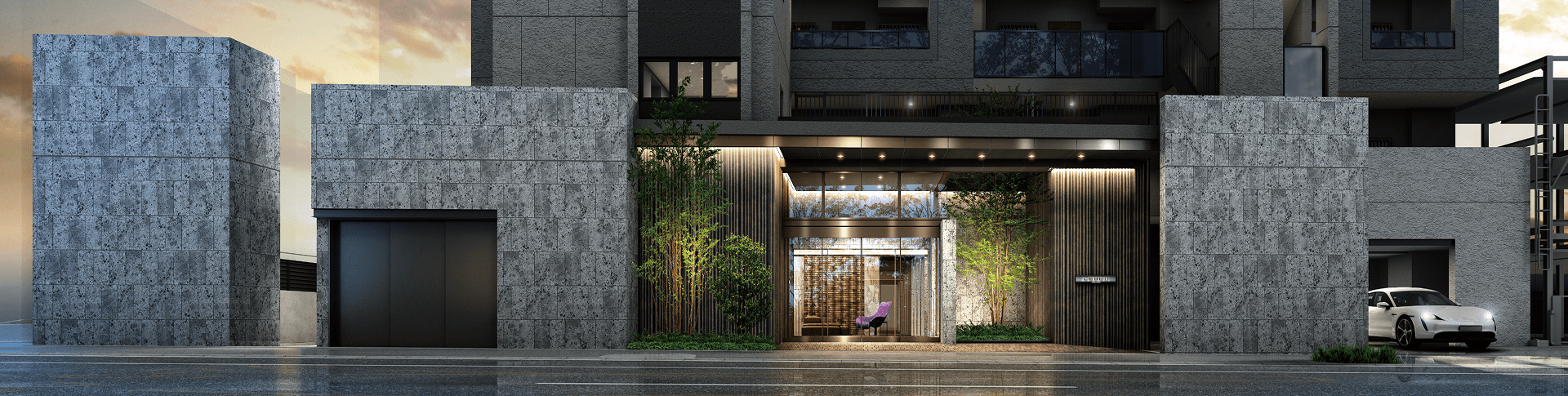 レーベン松山市駅ALBIO TOWER 外観完成予想CG