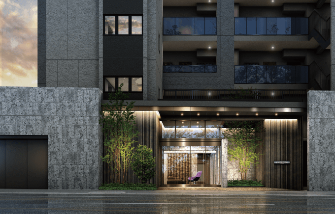 レーベン松山市駅ALBIO TOWER 外観完成予想CG