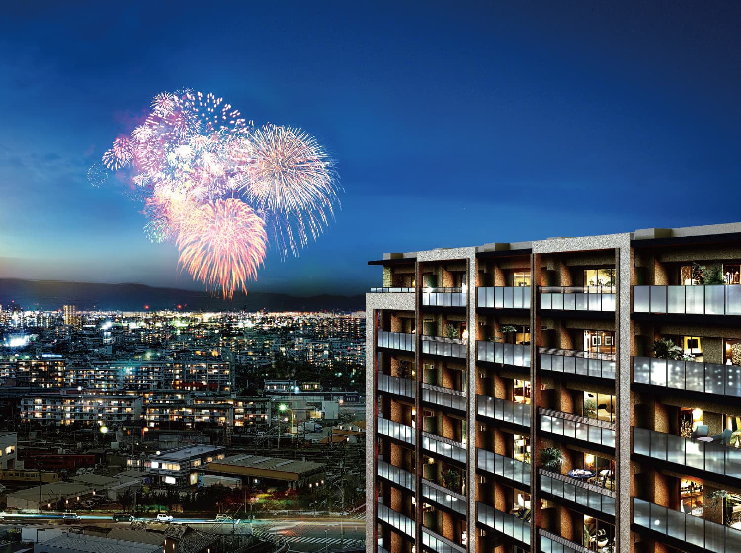 レーベン大分桜坂 GARDEN FORT 外観完成予想CG