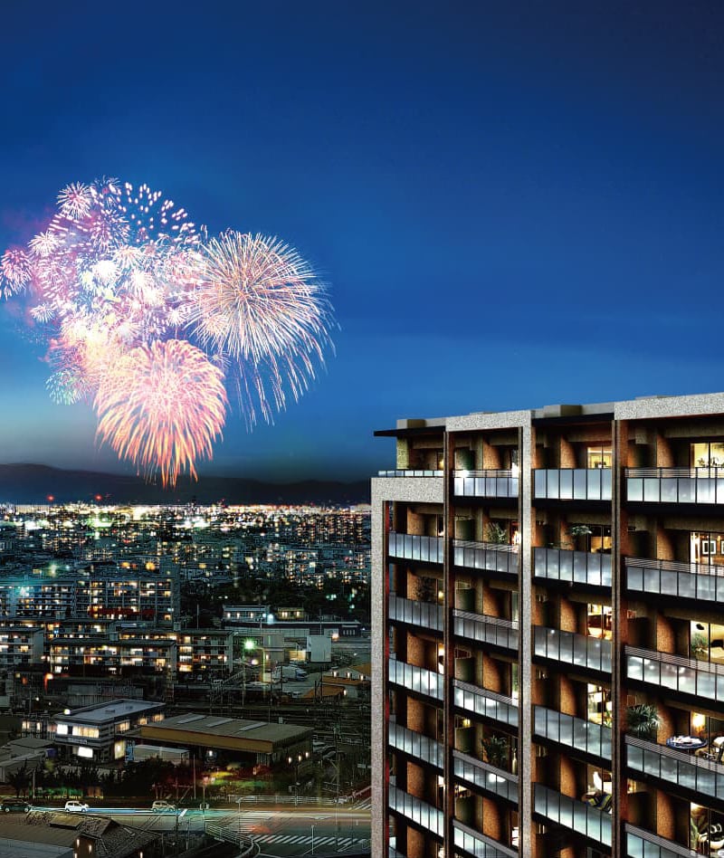 レーベン大分桜坂 GARDEN FORT 外観完成予想CG