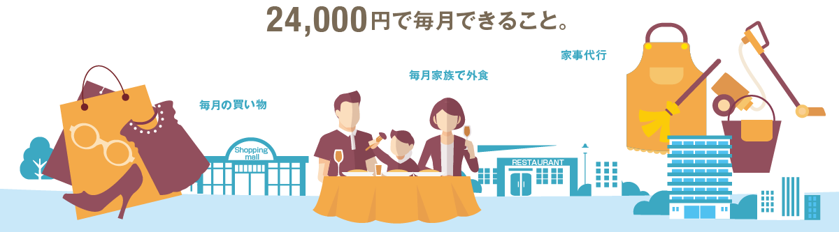 24,000で毎月できること