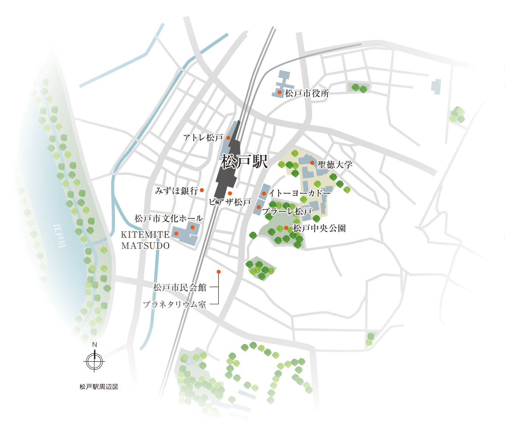 松戸駅周辺図