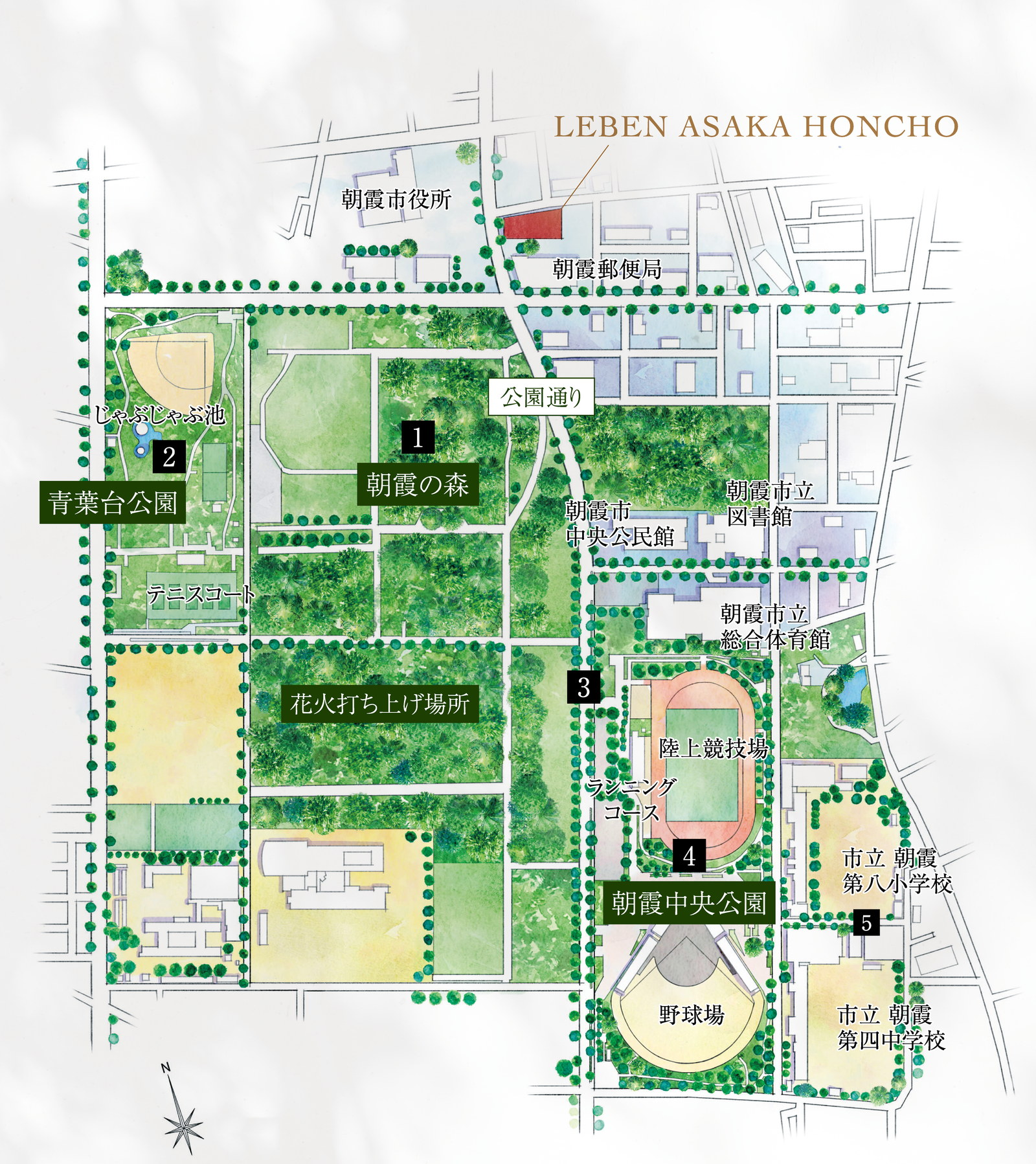 立地概念図 レーベン朝霞本町