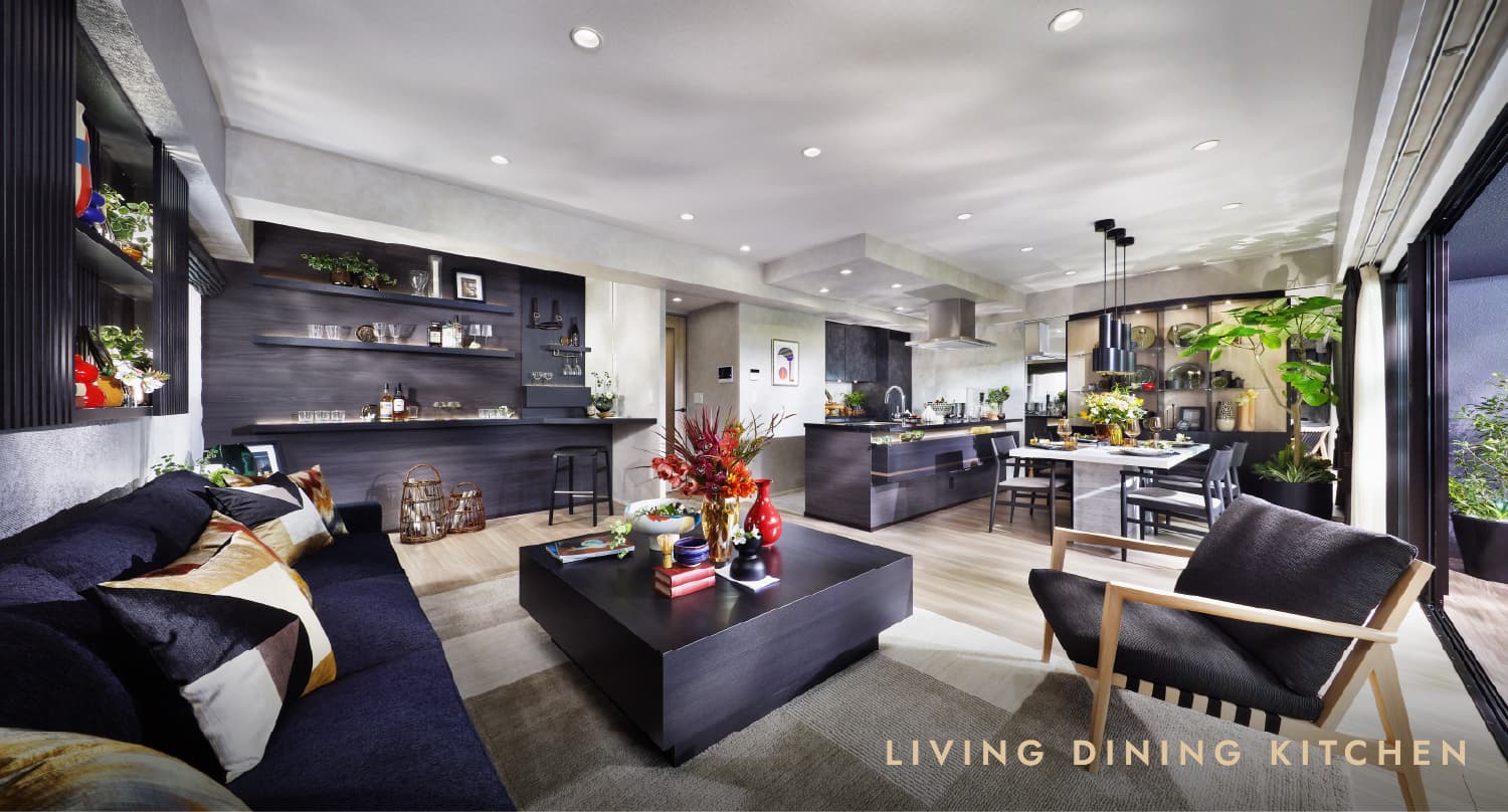 Living Dining Kitchen