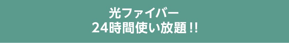光ファイバー24時間使い放題
