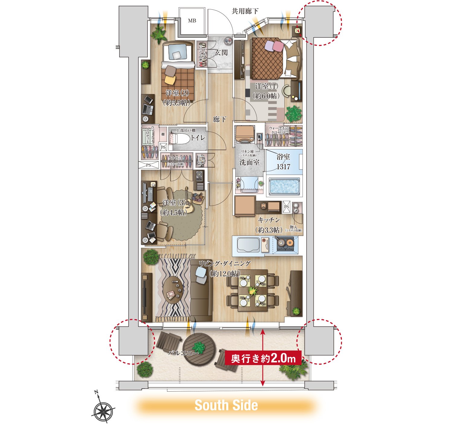 E type イラスト間取り