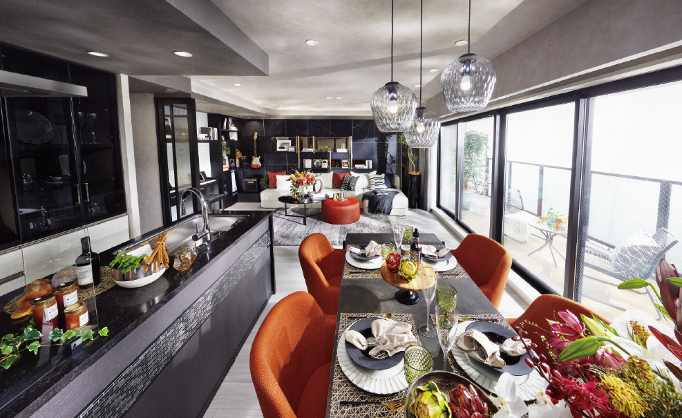Living Dining Kitchen