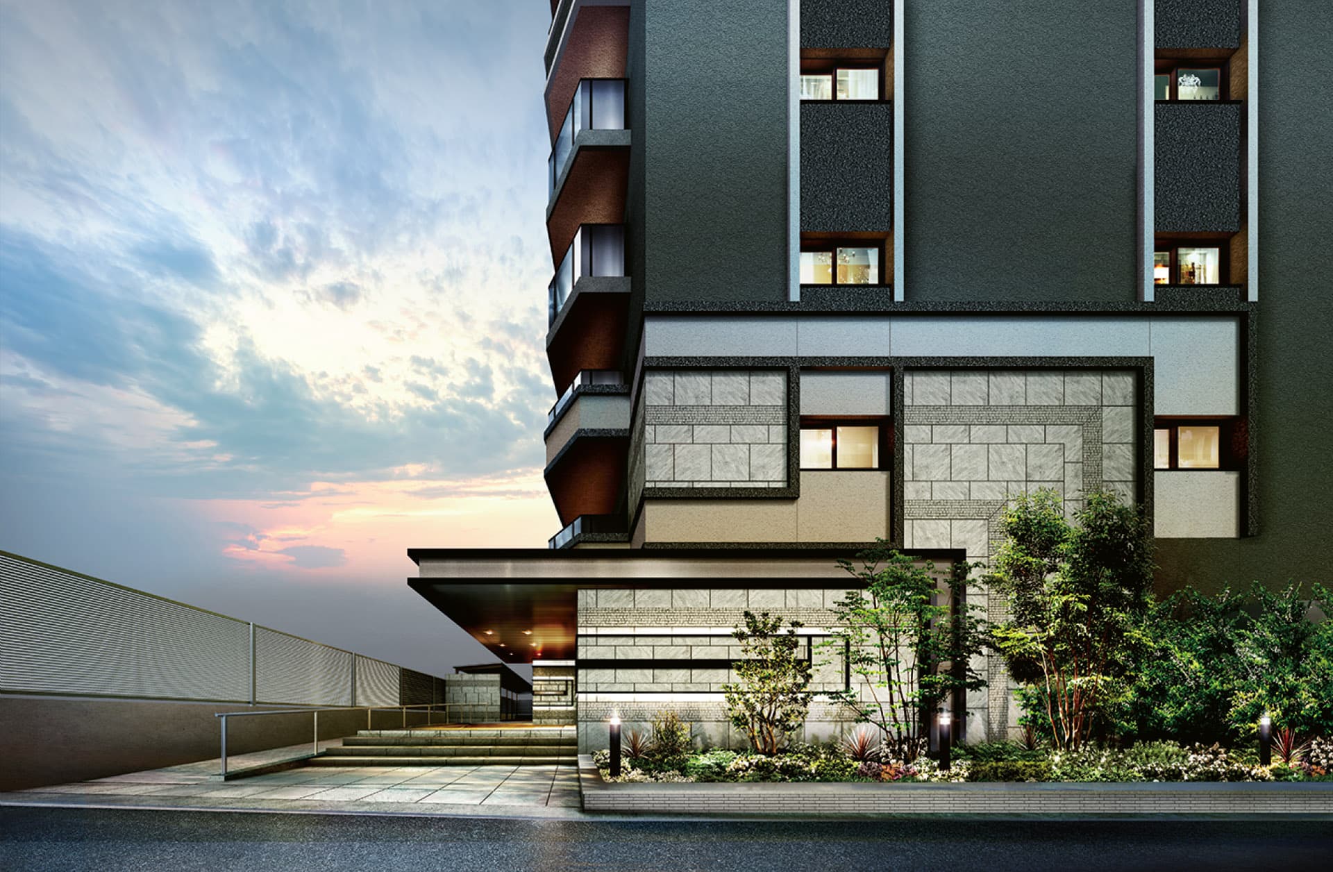 街の記憶を継承する金属素材をモチーフとした先進レジデンス。