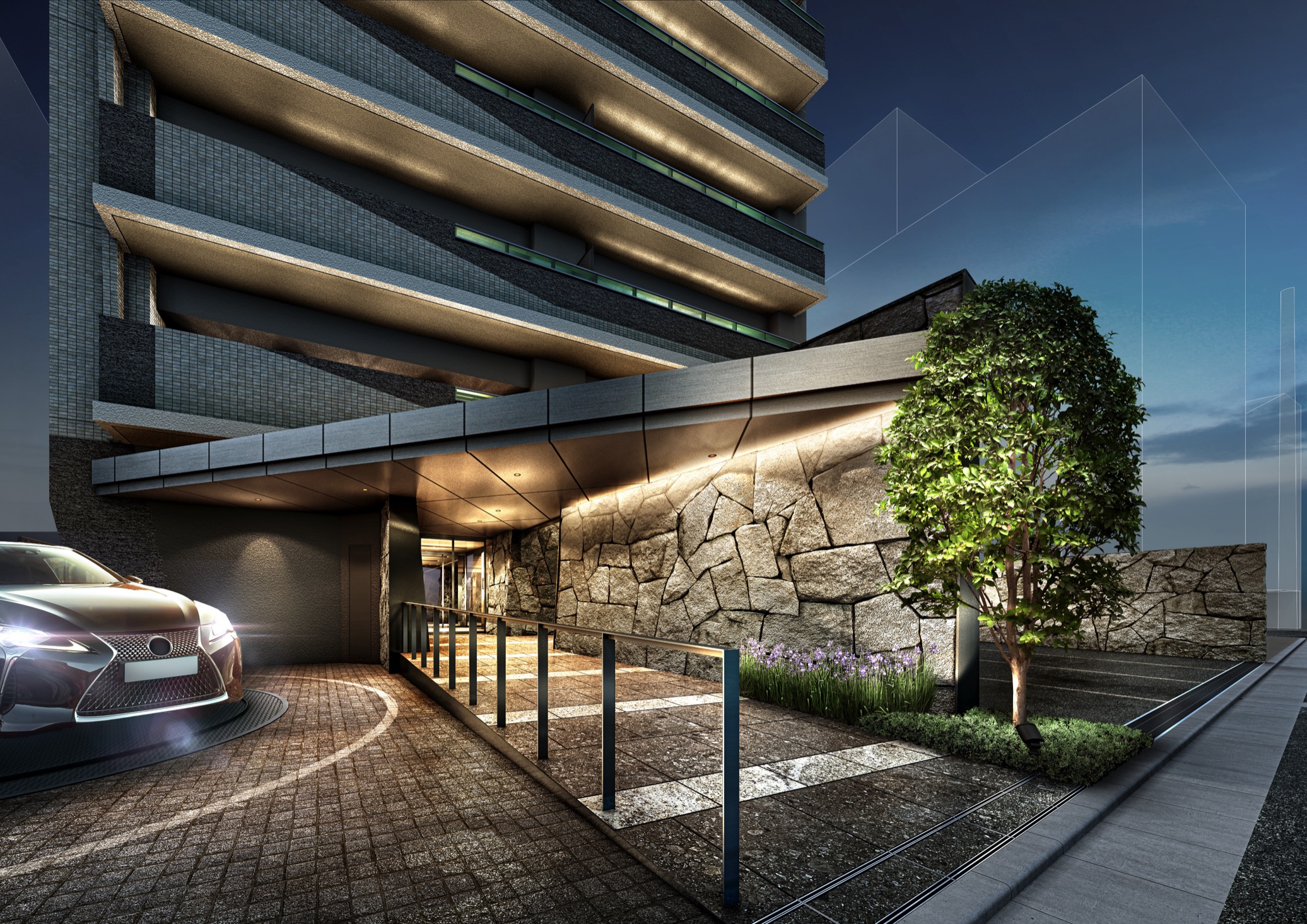 エントランスアプローチ完成予想CG