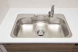 低騒音仕様のシンク