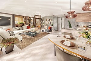 Living Dining Kitchen
