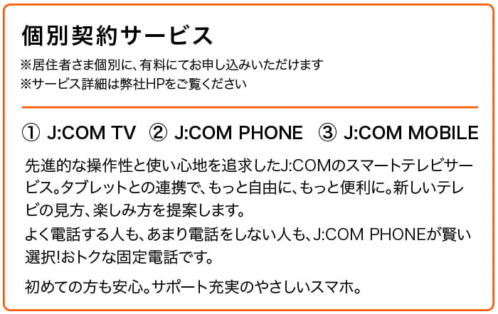 テレビ視聴サービス（J:COM）