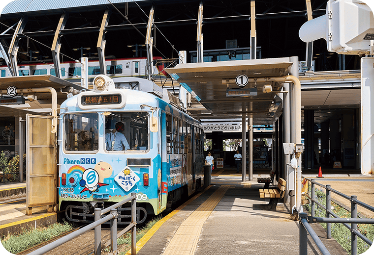 とさでん「高知駅前」電停_徒歩5分（約380m）
