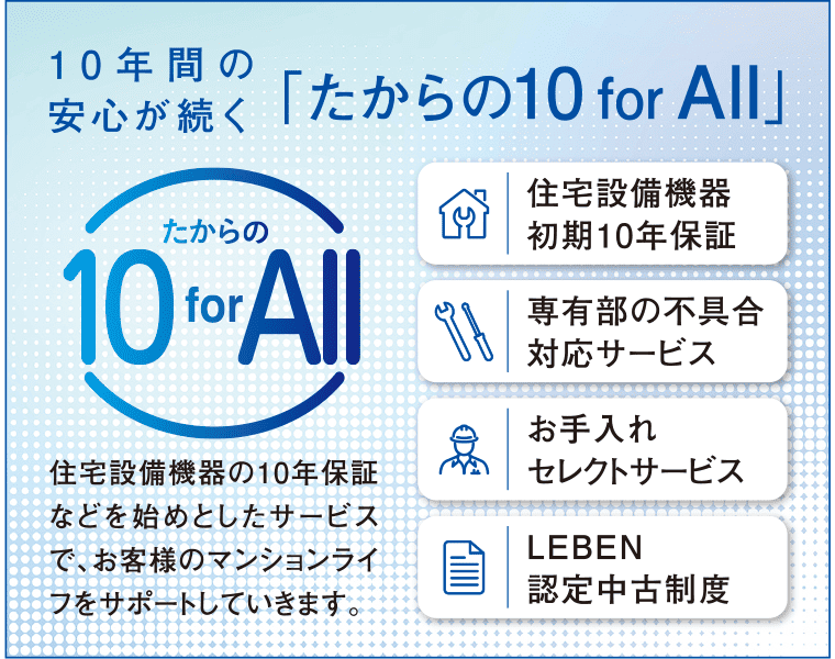 たからの10 for All（専有部メンテナンスサービス）