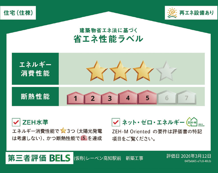 建築物省エネ法に基づく省エネ性能ラベル