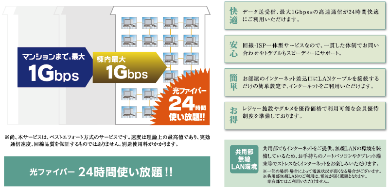 高速光ファイバーインターネットサービス