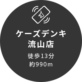 ケーズデンキ流山店徒歩13分約990m