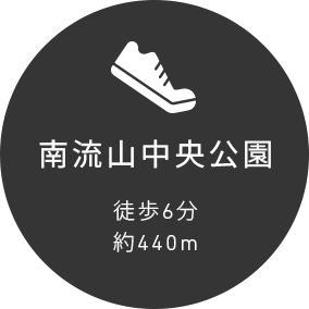 南流山中央公園徒歩6分約440m