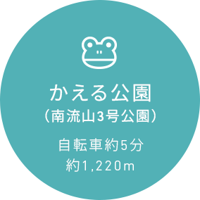 かえる公園（南流山3号公園）自転車5分約1,220m