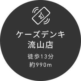 ケーズデンキ流山店徒歩13分約990m