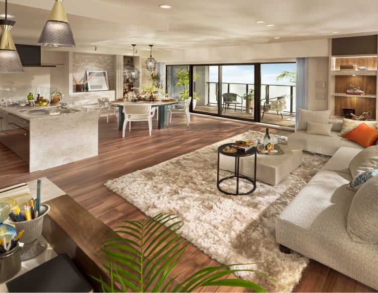 LIVING DINING KITCHEN