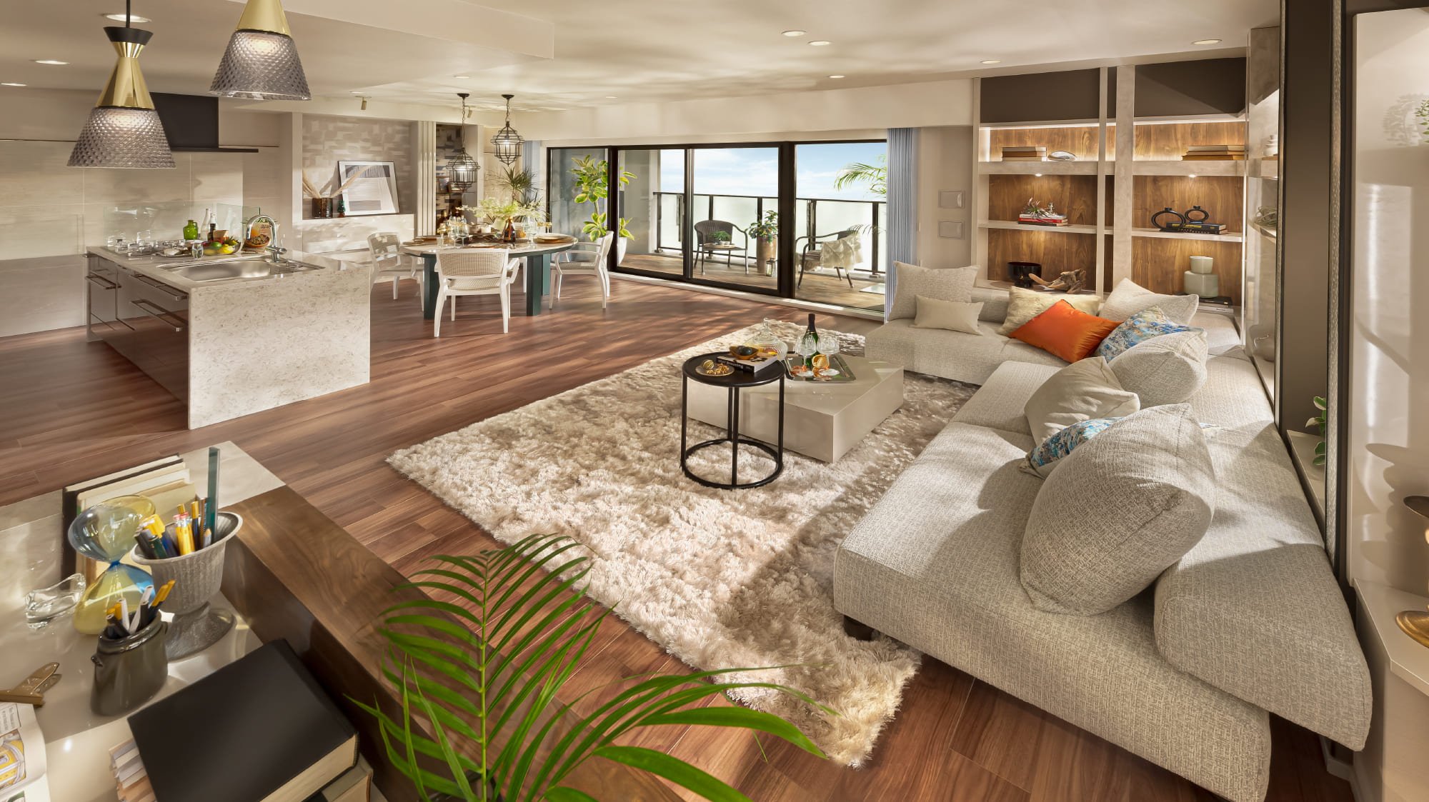 LIVING DINING KITCHEN