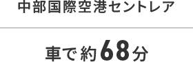 中部国際空港セントレア車で68分