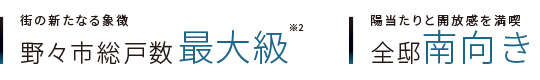 街の新たなる象徴野々市総戸数最大級 陽当たりと開放的を満喫全邸南向き