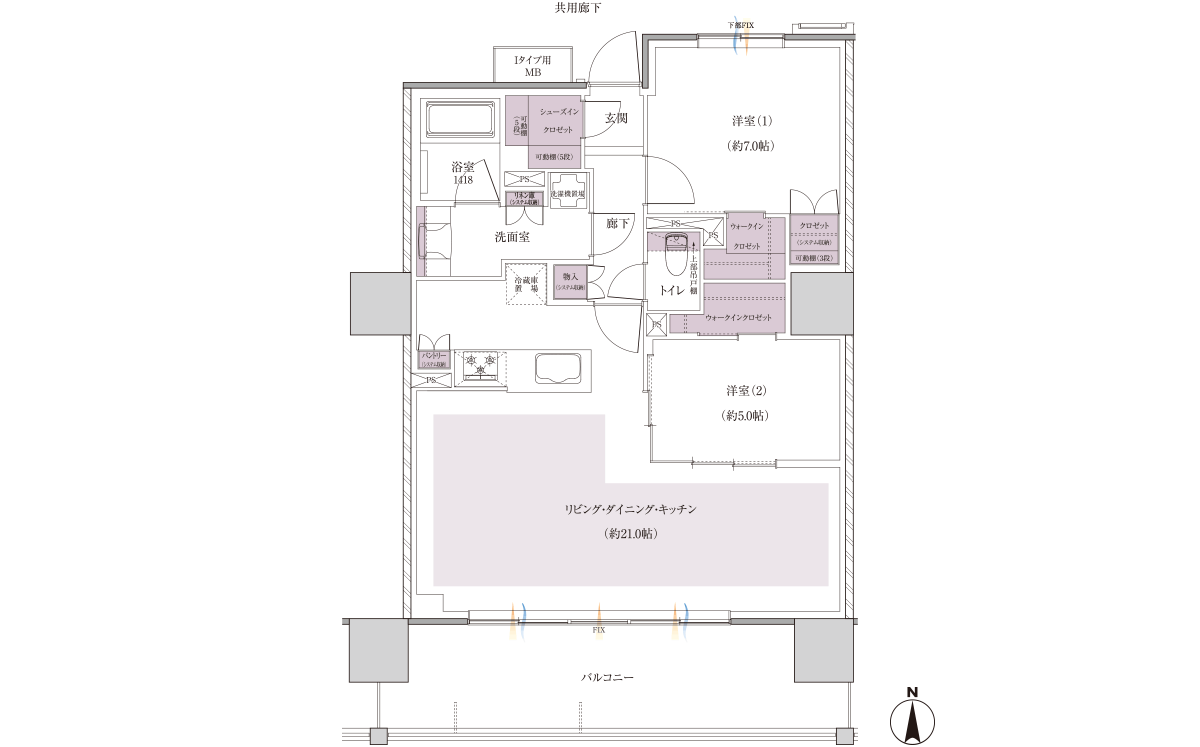 Itype 間取り図