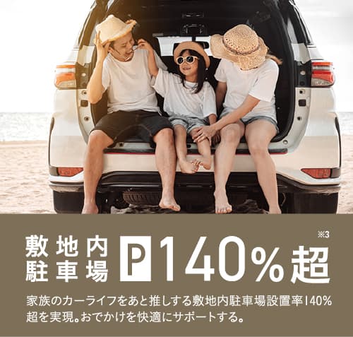 敷地内駐車場140%超