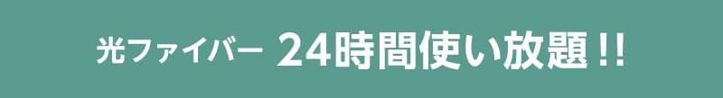 光ファイバー24時間使い放題！！