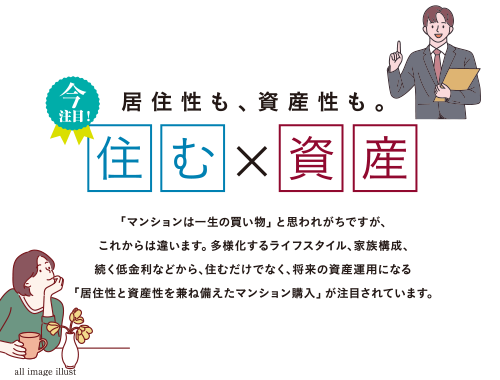 居住性も、資産性も。住む×資産