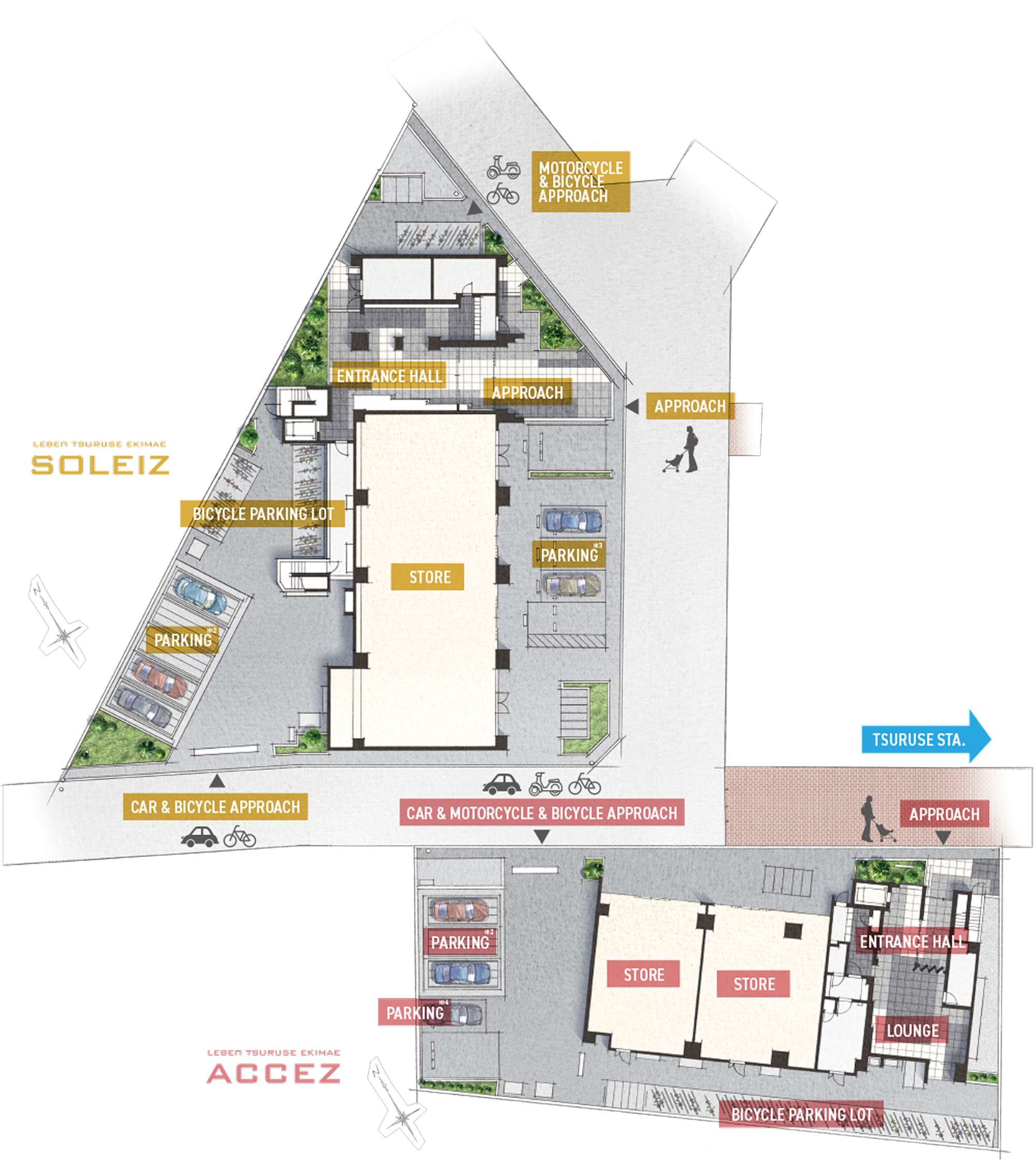 敷地配置図イラスト