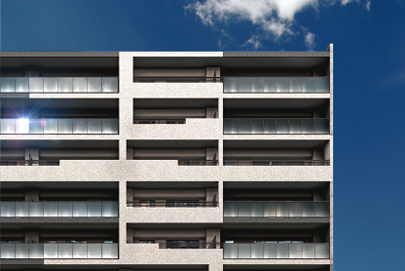 レーベン鶴瀬駅前 ACCEZ外観完成予想CG