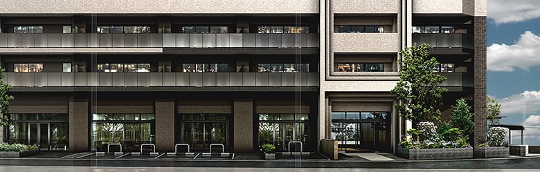 レーベン鶴瀬駅前 SOLEIZ 外観完成予想CG