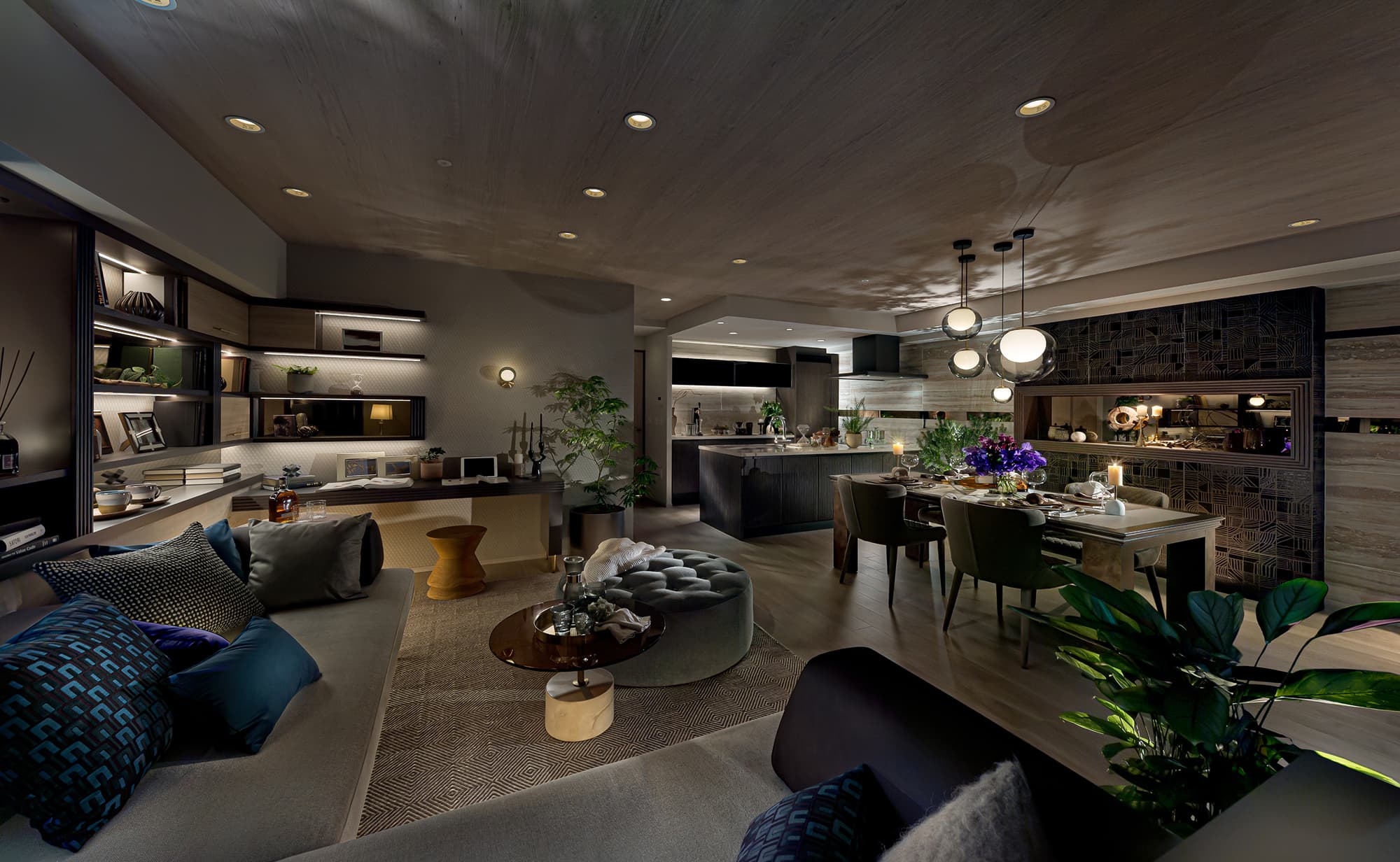 Living Dining Kitchen