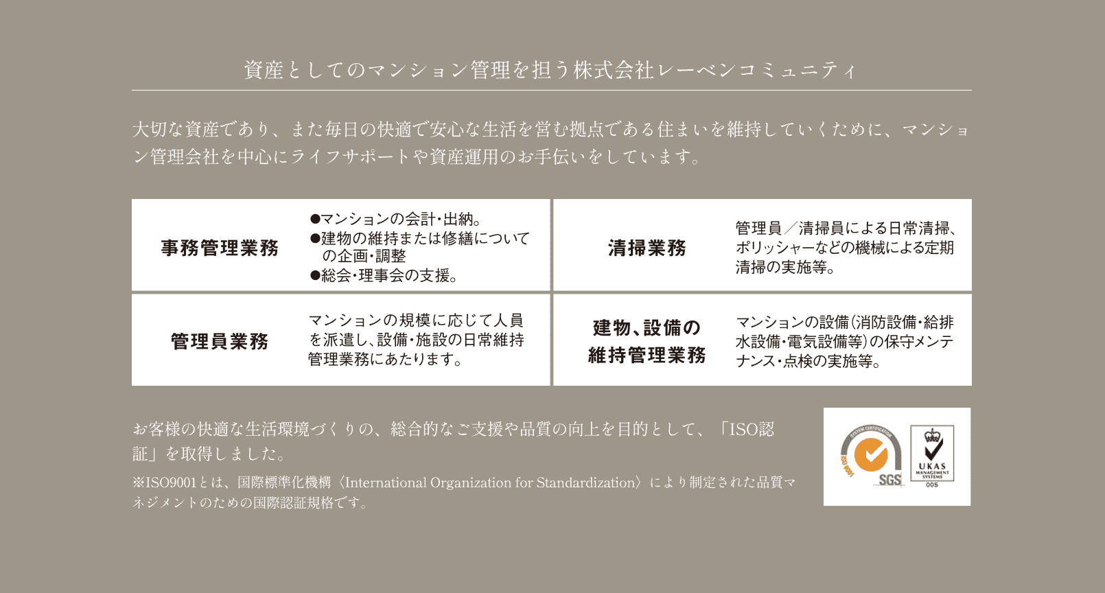 資産としてのマンション管理を担う株式会社レーベンコミュニティ
