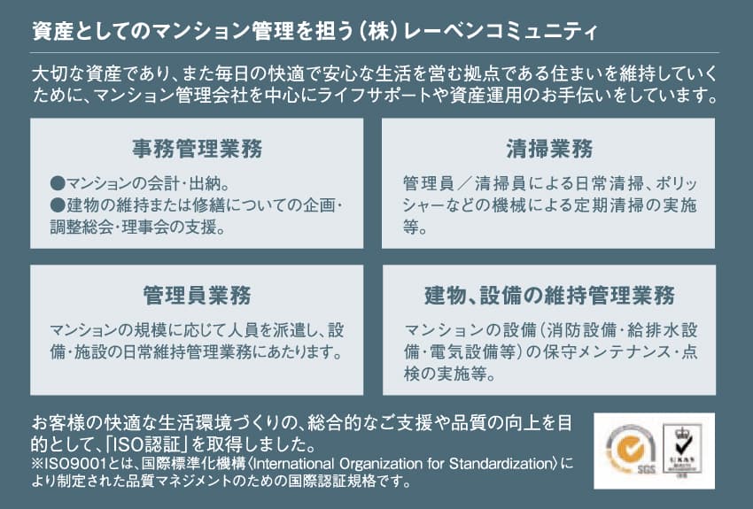 資産としてのマンション管理を担う株式会社レーベンコミュニティ