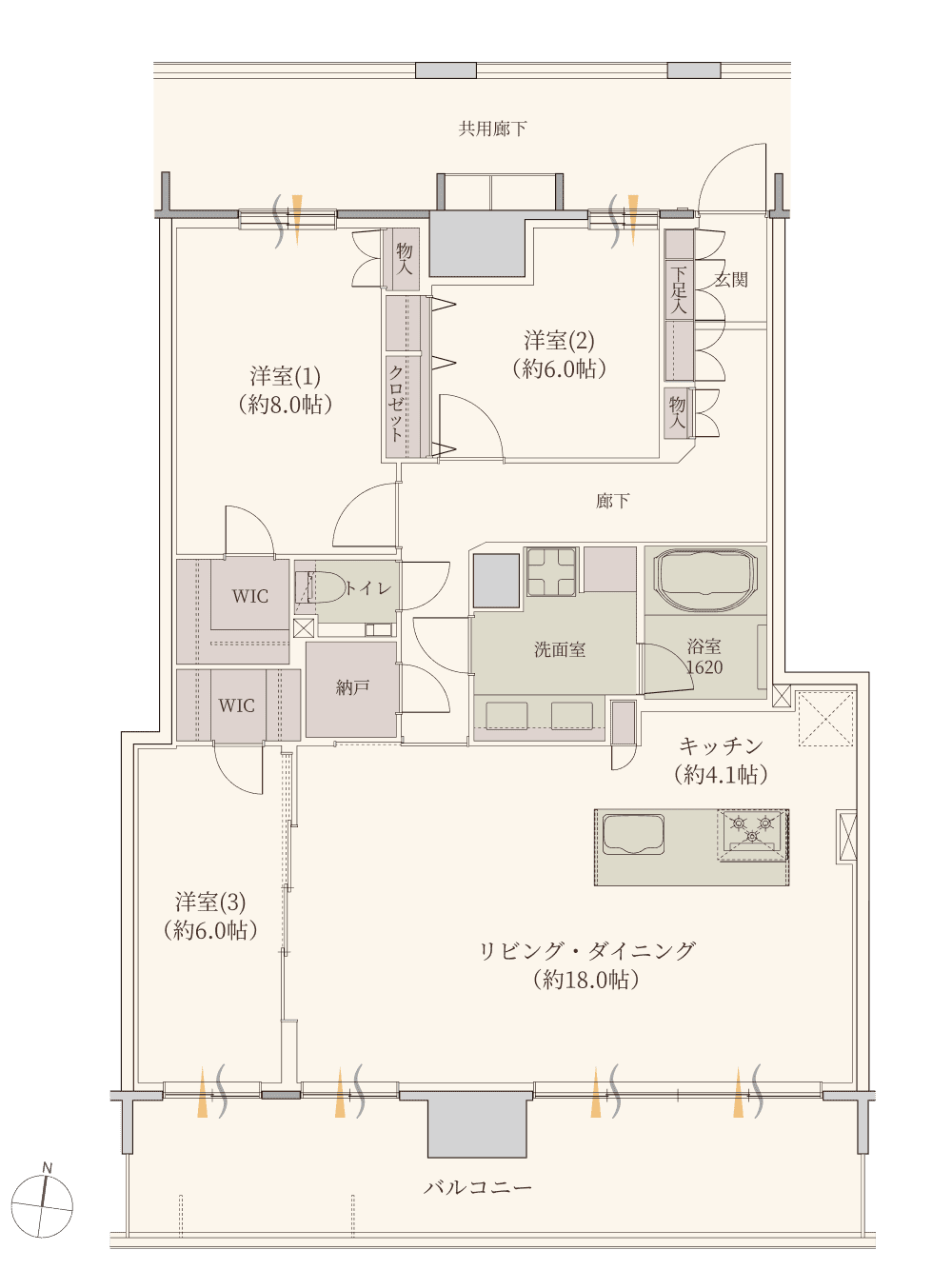TYPE H 間取り図