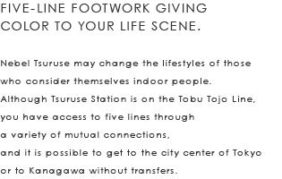 FIVE-LINE FOOTWORK GIVING COLOR TO YOUR LIFE SCENE.