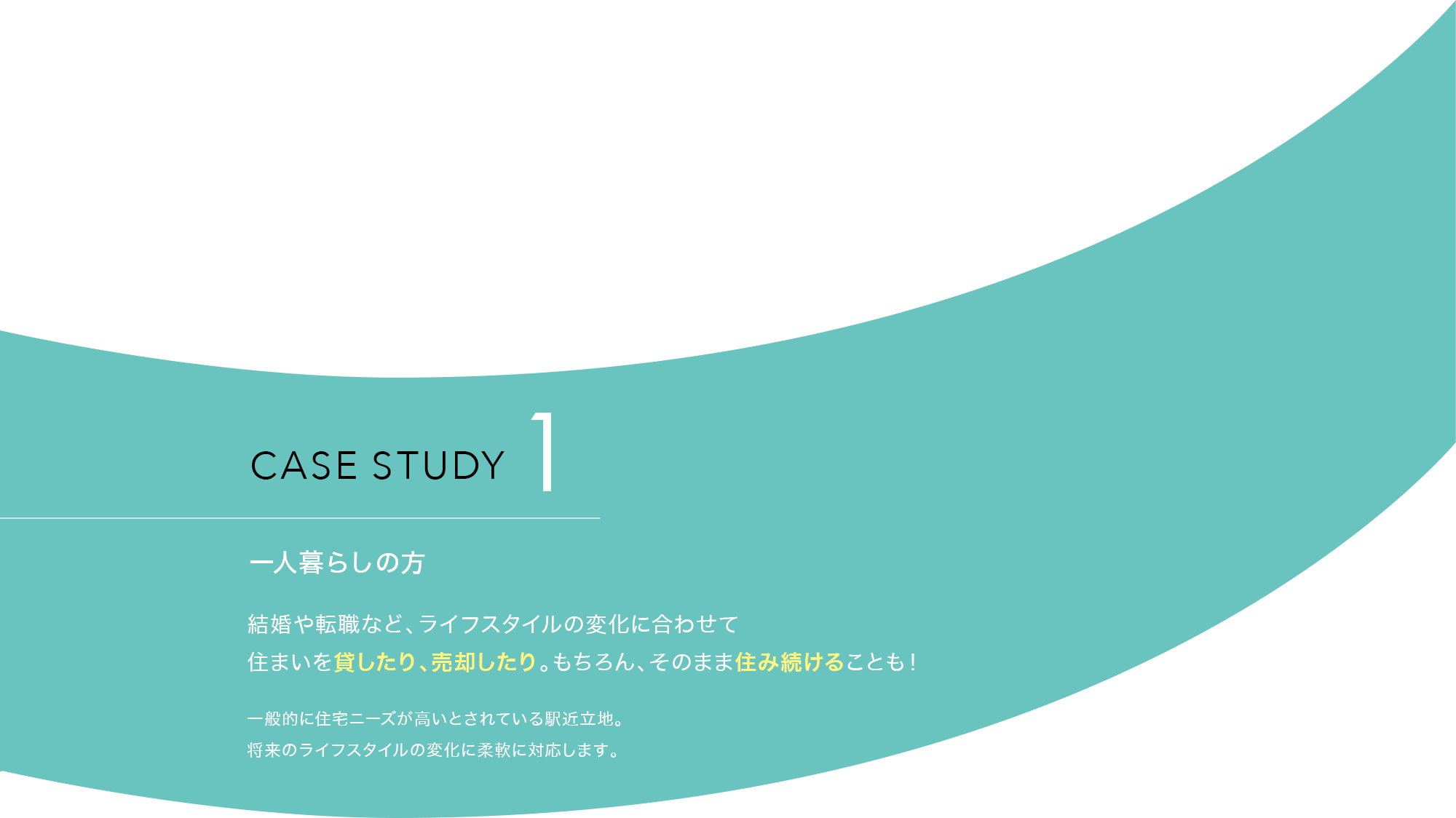 CASE STUDY 1 一人暮らしの方
