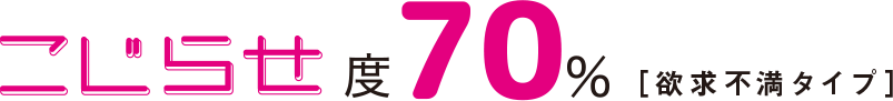 こじらせ度70%