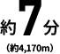 約7分(約4,170m)