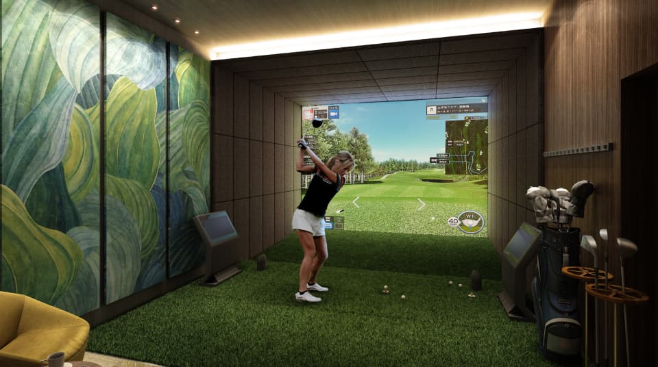 ゴルフシミュレーションルーム完成予想CG